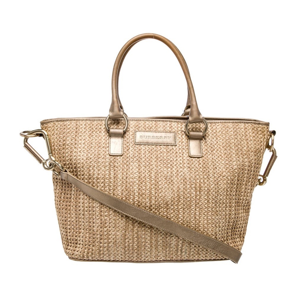 Burberry Raffia Shoulder Bag Vintage